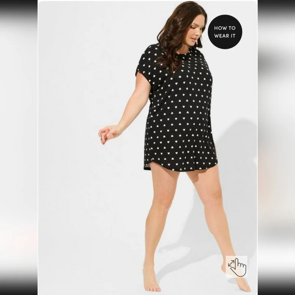 Torrid Super Soft Rib Dolman Sleep Dress - Picture 2 of 10